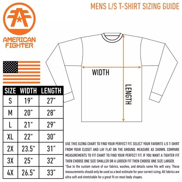 AMERICAN FIGHTER Men's T-Shirt L/S BRISTOL TEE - Picture 3 of 9